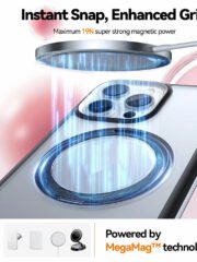TORRAS Ostand R Fusion For iPhone 16 Pro Case 360 Degree Rotating Kickstand Phone Cover | Compatible with MagSafe by The Case Factory