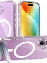 TORRAS Ostand L1 Series For iPhone 16 Case Kickstand Phone Cover | Compatible with MagSafe Transparent iPhone 16 by The Case Factory