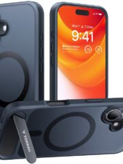 TORRAS Ostand L1 Series For iPhone 16 Case Kickstand Phone Cover | Compatible with MagSafe Black iPhone 16 by The Case Factory