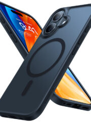 TORRAS Guardian-Mag Series For iPhone 16 Plus Case Skin-Touch Matte Phone Cover | Compatible with MagSafe Black iPhone 16 Plus by The Case Factory