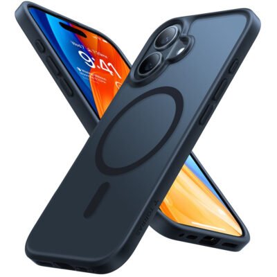 TORRAS Guardian-Mag Series For iPhone 16 Plus Case Skin-Touch Matte Phone Cover | Compatible with MagSafe Black iPhone 16 Plus by The Case Factory