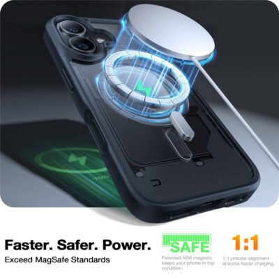TORRAS Guardian-Mag Series For iPhone 16 Plus Case Skin-Touch Matte Phone Cover | Compatible with MagSafe by The Case Factory