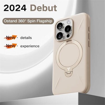 TORRAS Ostand Q3 Silicone Series For iPhone 16 Pro Case Kickstand Phone Cover | Compatible with Magsafe by The Case Factory