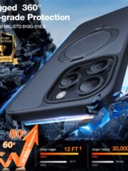 TORRAS Ostand Q3 Spin Series For iPhone 15 Pro Max Case Rotating Kickstand Phone Cover | Compatible with MagSafe by The Case Factory