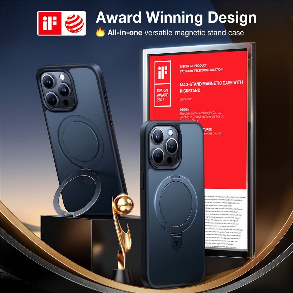 TORRAS Ostand Q1 Guardian Series for iPhone 15 Pro Max Case Kickstand Phone Cover | Compatible with MagSafe by The Case Factory