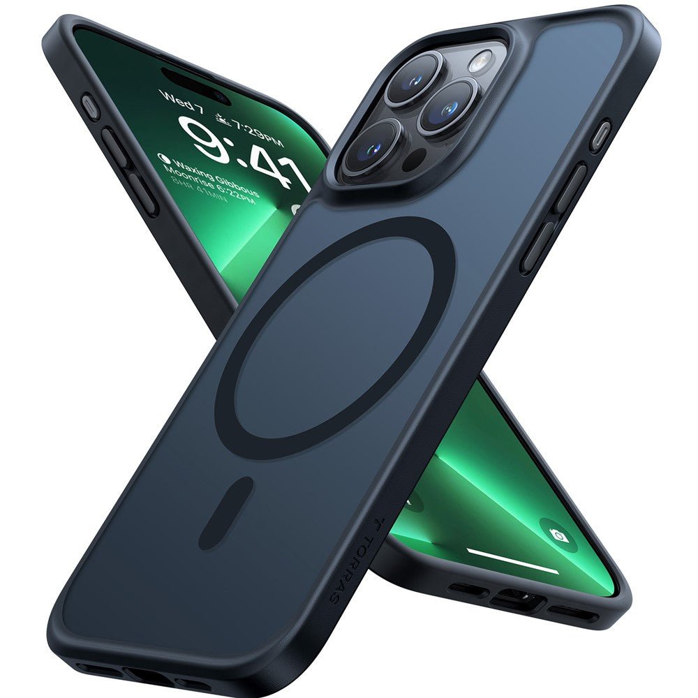 TORRAS Guardian-Mag Series For iPhone 15 Pro Max Case Skin-Touch Matte Phone Cover | Compatible with MagSafe Black iPhone 15 Pro Max by The Case Factory