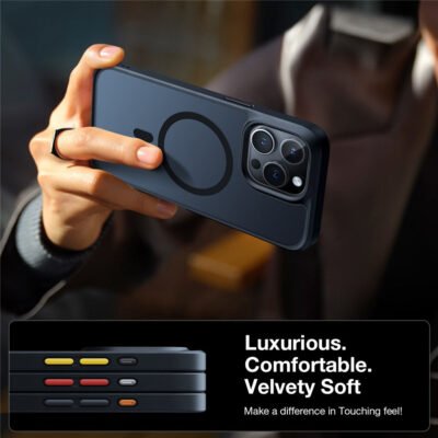 TORRAS Guardian-Mag Series For iPhone 15 Pro Max Case Skin-Touch Matte Phone Cover | Compatible with MagSafe by The Case Factory