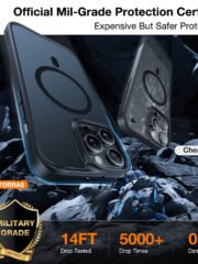 TORRAS Guardian-Mag Series For iPhone 15 Pro Max Case Skin-Touch Matte Phone Cover | Compatible with MagSafe by The Case Factory