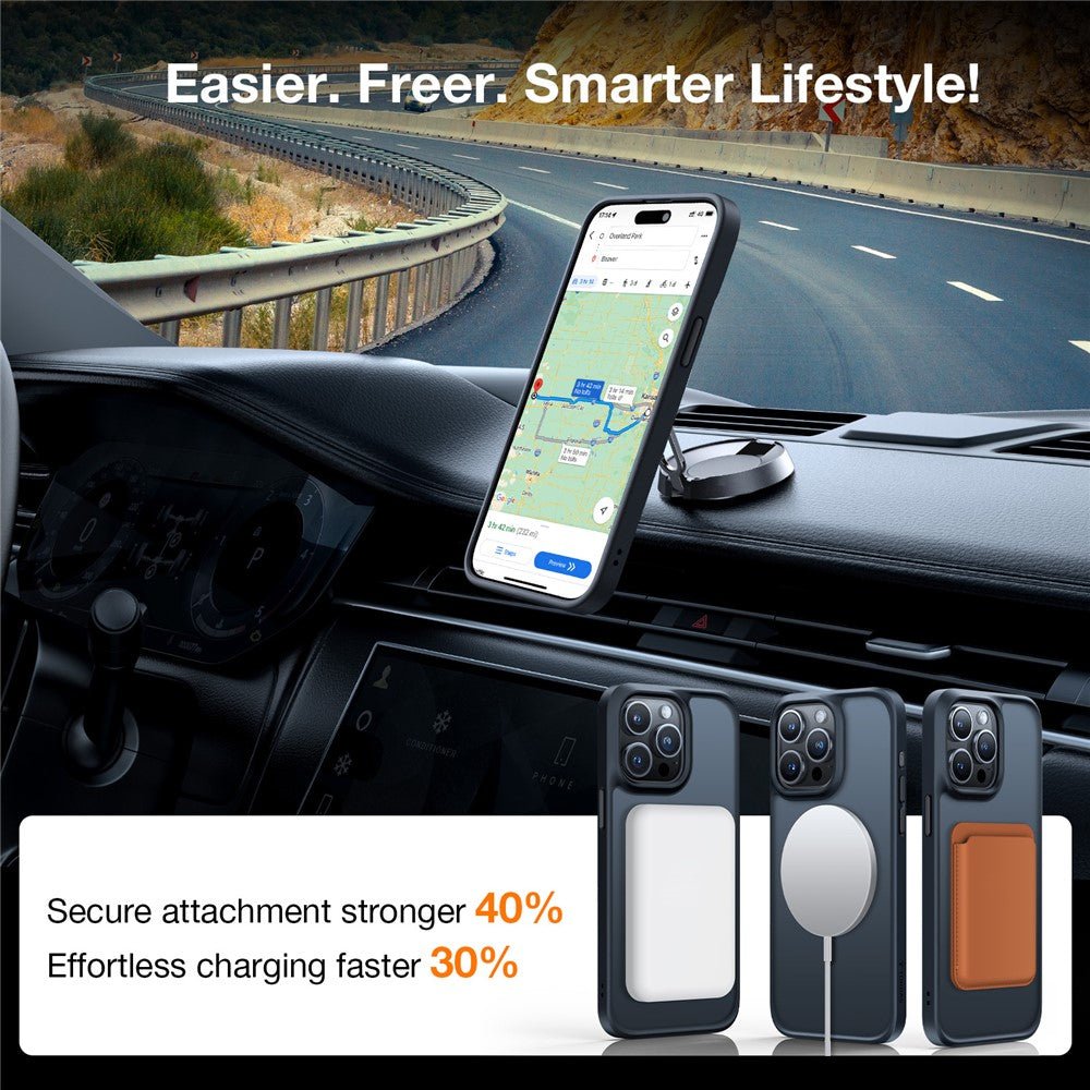 TORRAS Guardian-Mag Series For iPhone 15 Pro Max Case Skin-Touch Matte Phone Cover | Compatible with MagSafe by The Case Factory