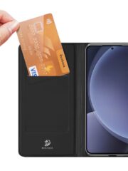 DUX DUCIS Skin Pro Series For Samsung Galaxy S25 Case Leather Cover with Card Holder by The Case Factory