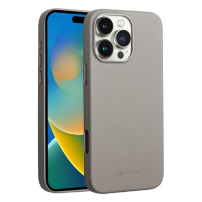 QIALINO For iPhone 16 Pro Case PC-Silicone Phone Cover | Compatible with MagSafe Grey iPhone 16 Pro by The Case Factory
