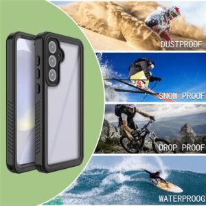 REDPEPPER FS Series For Samsung Galaxy S24 FE Case IP68 Waterproof Clear Back Panel Phone Cover by The Case Factory