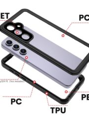 REDPEPPER FS Series For Samsung Galaxy S24 FE Case IP68 Waterproof Clear Back Panel Phone Cover by The Case Factory