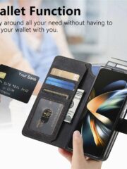 CASENEO For Samsung Galaxy Z Fold4 Leather Case 2-in-1 Magnetic Detachable Wallet Phone Cover by The Case Factory