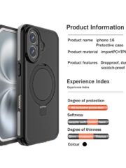 REDPEPPER IP68 Waterproof Case For iPhone 16 Phone Back Cover Kickstand | Compatible with MagSafe by The Case Factory