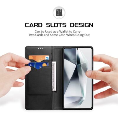 DUX DUCIS Hivo Series For Samsung Galaxy S25 Ultra Case Cowhide Leather RFID Blocking Wallet Stand Flip Phone Cover by The Case Factory