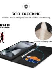 DUX DUCIS Hivo Series For Samsung Galaxy S25 Ultra Case Cowhide Leather RFID Blocking Wallet Stand Flip Phone Cover by The Case Factory