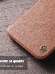 NILLKIN Qin Pro Series for Samsung Galaxy S24 FE Case with Card Slots Leather Phone Cover by The Case Factory