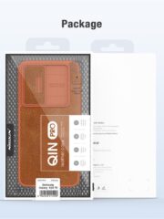 NILLKIN Qin Pro Series for Samsung Galaxy S24 FE Case with Card Slots Leather Phone Cover by The Case Factory