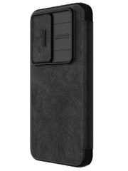 NILLKIN Qin Pro Series for Samsung Galaxy S24 FE Case with Card Slots Leather Phone Cover by The Case Factory