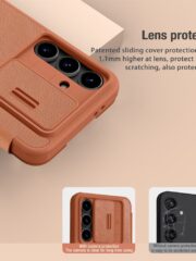 NILLKIN Qin Pro Series for Samsung Galaxy S24 FE Case with Card Slots Leather Phone Cover by The Case Factory
