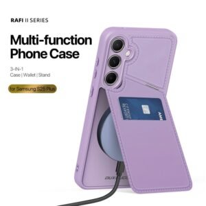 DUX DUCIS Rafi II Series For Samsung Galaxy S25+ Magnetic Case Leather Back Cover with RFID Blocking Card Slots by The Case Factory