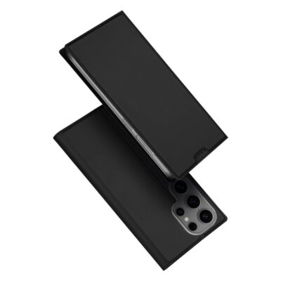 DUX DUCIS Skin Pro Series For Samsung Galaxy S25 Ultra Case Leather Phone Cover with Card Holder Black Samsung Galaxy S25 Ultra by The Case Factory