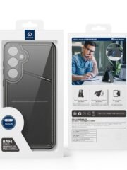 For Samsung Galaxy S25 Magnetic Case DUX DUCIS Rafi II Series Leather Back Cover with RFID Blocking Card Slots by The Case Factory