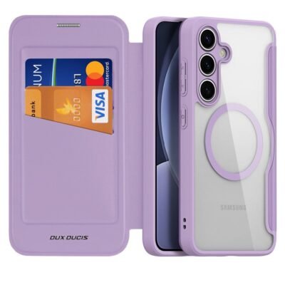 DUX DUCIS Skin X Pro Series For Samsung Galaxy S25+ Leather Case Flip Cover | Magnetic Support by The Case Factory