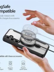 DUX DUCIS Skin X Pro Series For Samsung Galaxy S25 Leather Case Rotary Kickstand Cover | Compatible with MagSafe by The Case Factory