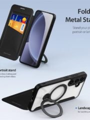 DUX DUCIS Skin X Pro Series For Samsung Galaxy S25 Leather Case Rotary Kickstand Cover | Compatible with MagSafe by The Case Factory