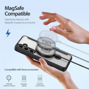 DUX DUCIS Skin X Pro Series For Samsung Galaxy S25+ Leather Case Rotary Kickstand Cover | Magnetic Support by The Case Factory