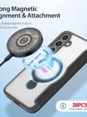 DUX DUCIS Skin X Pro Series For Samsung Galaxy S25+ Leather Case Rotary Kickstand Cover | Magnetic Support by The Case Factory