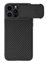 NILLKIN For iPhone 14 Pro Max Carbon Fiber Phone Case Slide Camera Protection Cover | Compatible with MagSafe As Shown iPhone 14 Pro Max by The Case Factory