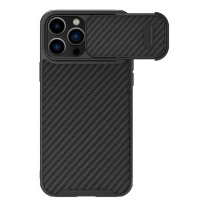NILLKIN For iPhone 14 Pro Max Carbon Fiber Phone Case Slide Camera Protection Cover | Compatible with MagSafe As Shown iPhone 14 Pro Max by The Case Factory