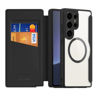 DUX DUCIS Skin X Pro Series For Samsung Galaxy S25 Ultra Leather Case Flip Cover | Compatible with MagSafe by The Case Factory