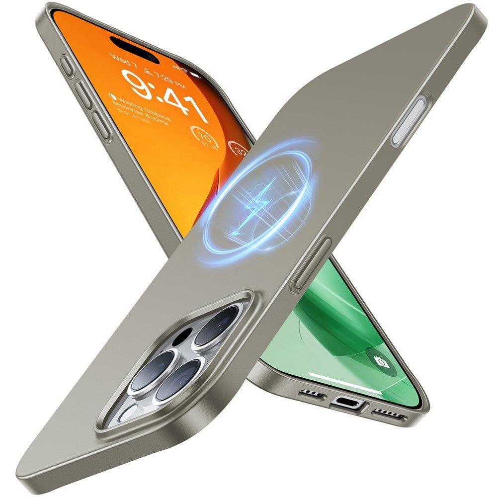 TORRAS Slimfit Mag Series For iPhone 16 Pro Case Shockproof Phone Cover | Compatible with MagSafe Titanium Grey iPhone 16 Pro by The Case Factory