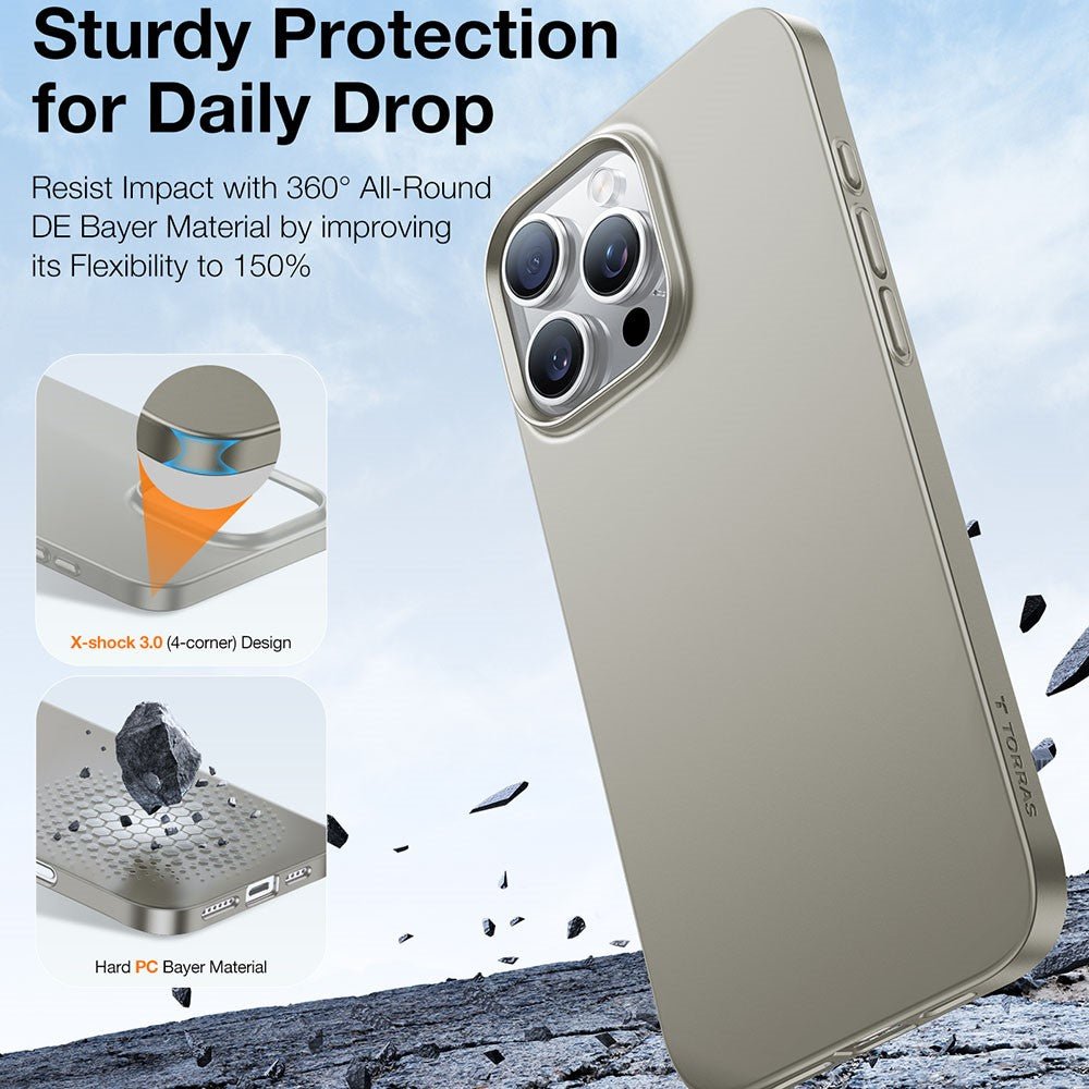 TORRAS Slimfit Mag Series For iPhone 16 Pro Case Shockproof Phone Cover | Compatible with MagSafe by The Case Factory