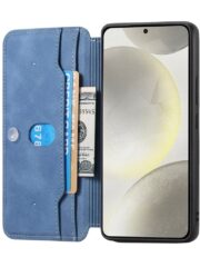 CASENEO For Samsung Galaxy S25 Magnetic Case Detachable Wallet Cross Texture Leather Phone Flip Cover by The Case Factory