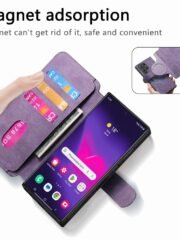 CASENEO MW-03 For Samsung Galaxy S25 Ultra Magnetic Case Detachable Zipper Wallet Leather Phone Cover by The Case Factory