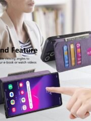 CASENEO MW-03 For Samsung Galaxy S25 Ultra Magnetic Case Detachable Zipper Wallet Leather Phone Cover by The Case Factory