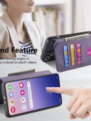 CASENEO For Samsung Galaxy S25 Magnetic Case Detachable Wallet Leather Phone Cover by The Case Factory
