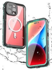 REDPEPPER Dot+ Series For iPhone 15 Pro Max Case IP68 Waterproof Clear Phone Cover | Compatible with MagSafe Blue iPhone 15 Pro Max by The Case Factory