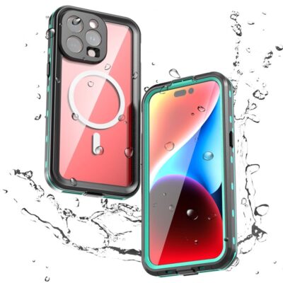 REDPEPPER Dot+ Series For iPhone 15 Pro Max Case IP68 Waterproof Clear Phone Cover | Compatible with MagSafe Blue iPhone 15 Pro Max by The Case Factory