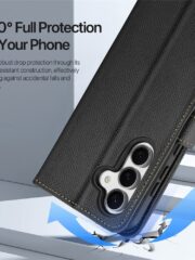 DUX DUCIS Lawa Series For Samsung Galaxy S25 Case Detachable Zipper Wallet Magnetic Cowhide Leather Cover by The Case Factory