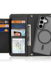 DUX DUCIS Lawa Series For Samsung Galaxy S25 Case Detachable Zipper Wallet Magnetic Cowhide Leather Cover by The Case Factory