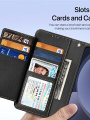 DUX DUCIS Lawa Series For Samsung Galaxy S25 Case Detachable Zipper Wallet Magnetic Cowhide Leather Cover by The Case Factory