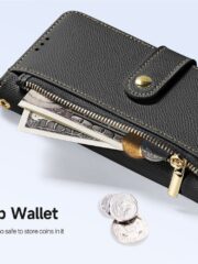 DUX DUCIS Lawa Series For Samsung Galaxy S25 Case Detachable Zipper Wallet Magnetic Cowhide Leather Cover by The Case Factory