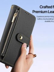 DUX DUCIS Lawa Series For Samsung Galaxy S25 Case Detachable Zipper Wallet Magnetic Cowhide Leather Cover by The Case Factory