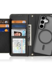 DUX DUCIS Lawa Series For Samsung Galaxy S25+ Case Detachable Zipper Wallet Magnetic Cowhide Leather Cover by The Case Factory